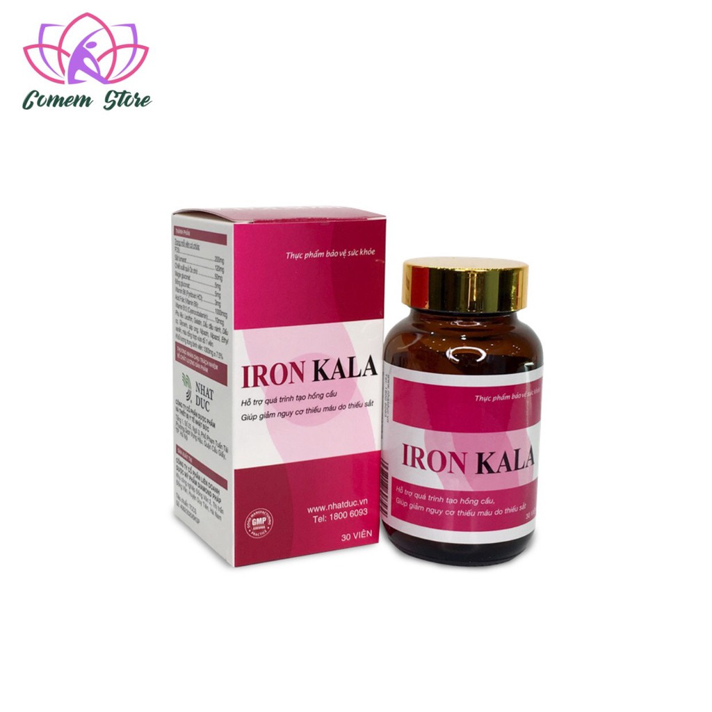 IRON KALA – Hỗ trợ quá trình tạo hồng cầu. Giúp giảm nguy cơ thiếu máu do thiếu sắt