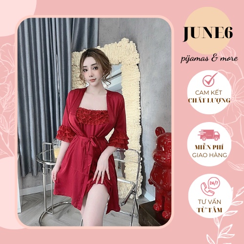 Set đầm sexy ren tầng lụa latin gợi cảm quyến rũ chất liệu mát mẻ thoải mái - June6