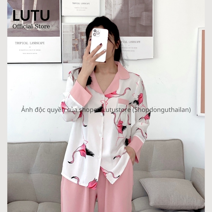 Bộ Pijama Dài Tay Cao Cấp Mềm Mịn Mát | BigBuy360 - bigbuy360.vn