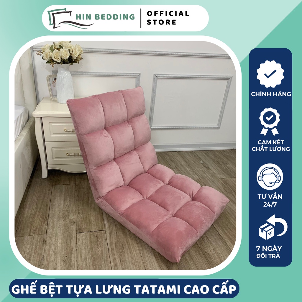 Ghế Lười HIN BEDDING, Ghế Bệt Phong Cách Nhật Bản 5 Cấp Độ, Kích Thước 110x50cm Dày Dặn