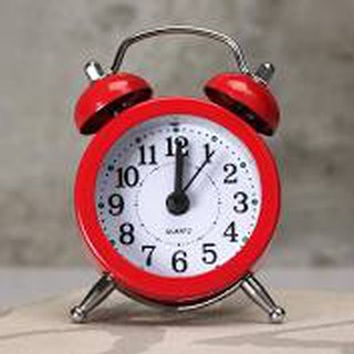 Đồng hồ báo thức 2 quả chuông kèm đèn kiểu cổ điển để bàn tiện lợi-màu Đỏ Loaị To
