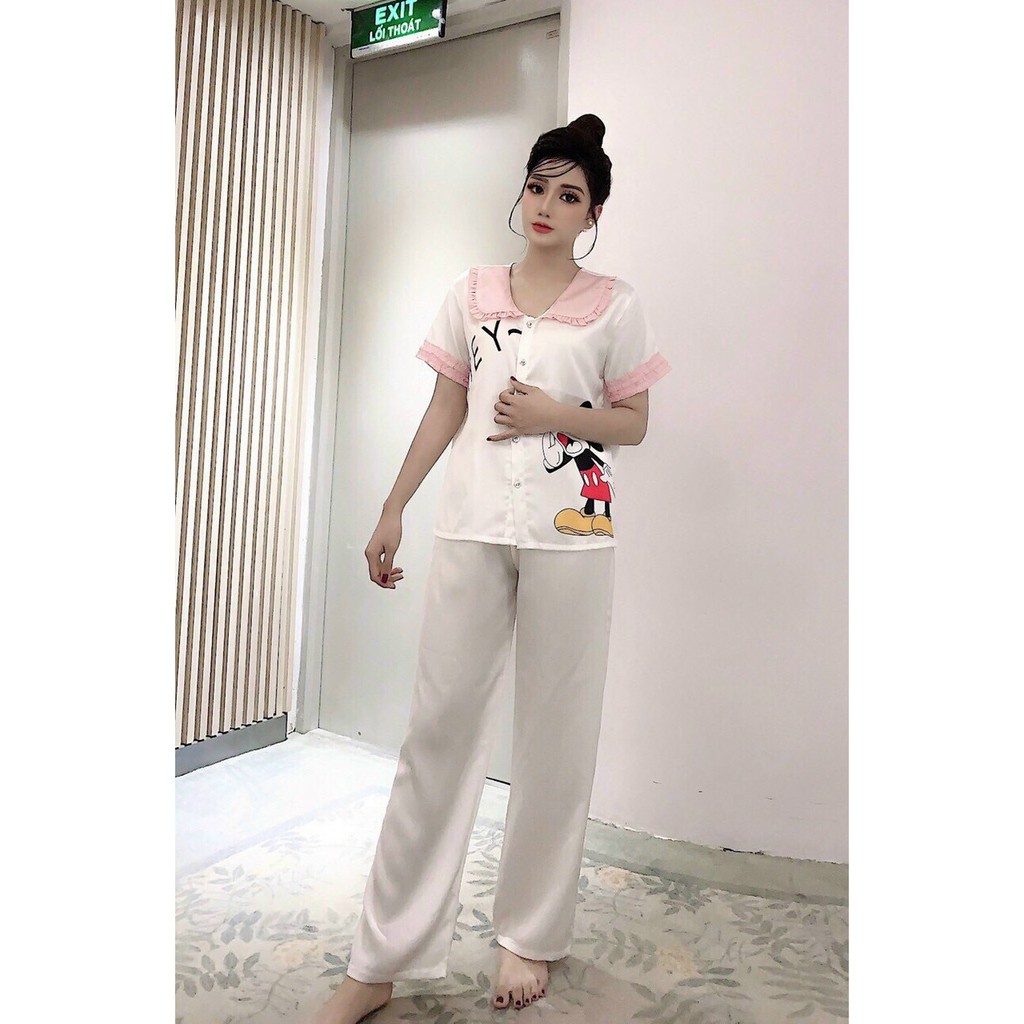 ĐỒ BỘ LỤA CAO CẤP TAY NGẮN MẶC NHÀ ❤️PIJAMA SATIN LỤA ĐỒ NGỦ- Nhiều mẫu