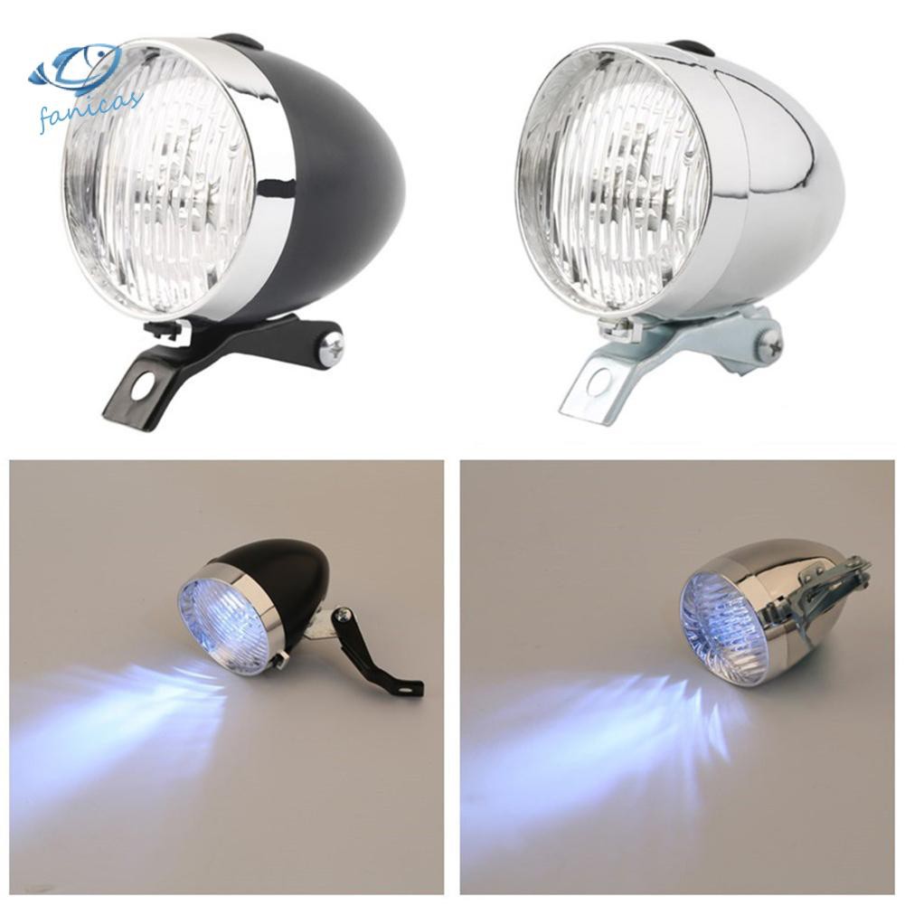 Đèn Pha Chiếu Sáng Trước 3 Bóng LED Cảnh Báo An Toàn Vào Ban Đêm Phong Cách Cổ Điển Dành Cho Xe Đạp