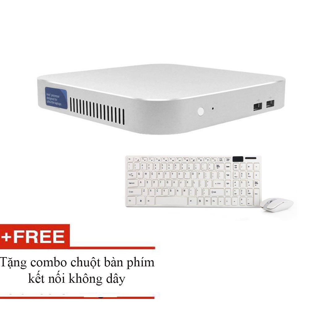 Máy tính bàn nhỏ gọn CPU INTEL I3 4010U 1.7Gb Ram 4G, SSD 120Gb tặng combo phím chuột không dây - HanruiOffical