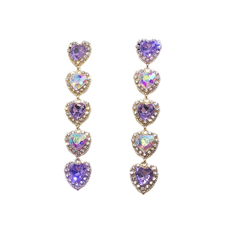 Bông Tai Hình Hoa Đính Đá Zircon Lớn Lấp Lánh Dễ Thương Cho Nữ