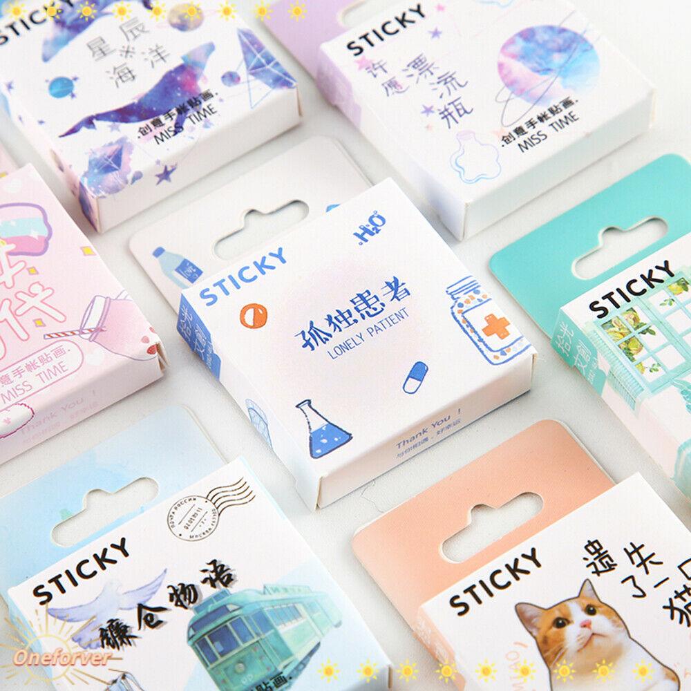 Bộ 46 Miếng Dán Hình Cô Gái Nhật Bản Dùng Trang Trí Ván Trượt / Sổ Tay / Hành Lý