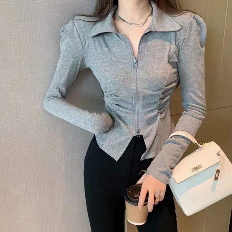IELGY  Áo cardigan Tay Dài Cổ Chữ V Dáng Ôm Thời Trang Dành Cho Nữ