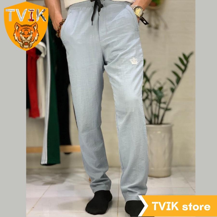 Quần đũi dài nam Tvik thể thao dáng suông cạp chun mặc nhẹ thoải mái, 3QDĐL | BigBuy360 - bigbuy360.vn