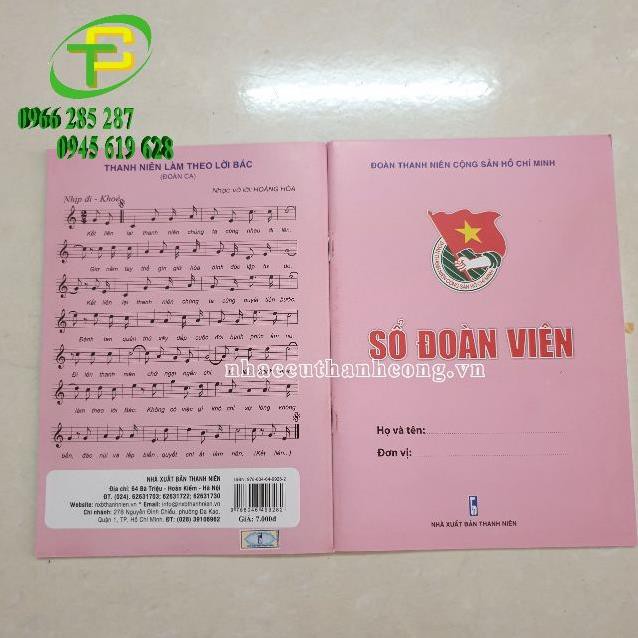 Sổ đoàn viên màu hồng | Thiết bị Đoàn Đội