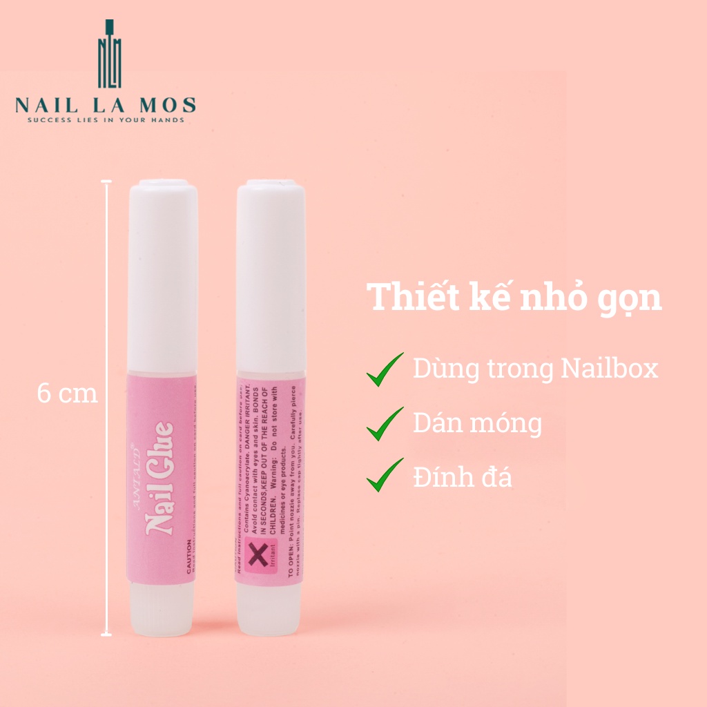 Set 10 tuýp keo dán móng giả Nail Glue chính hãng (loại tuýp nhỏ 2g tiện lợi)