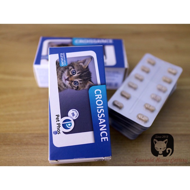 Pet Phos Croissance loại 1 vỉ 12 viên - viên nén vitamin tổng hợp cho mèo ( must have )