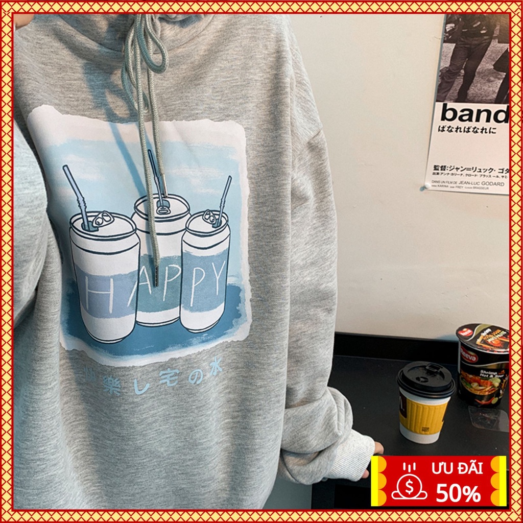 Áo khoác nỉ nam nữ Happy Sumix Shop, Áo sweater hoodie from rộng | BigBuy360 - bigbuy360.vn
