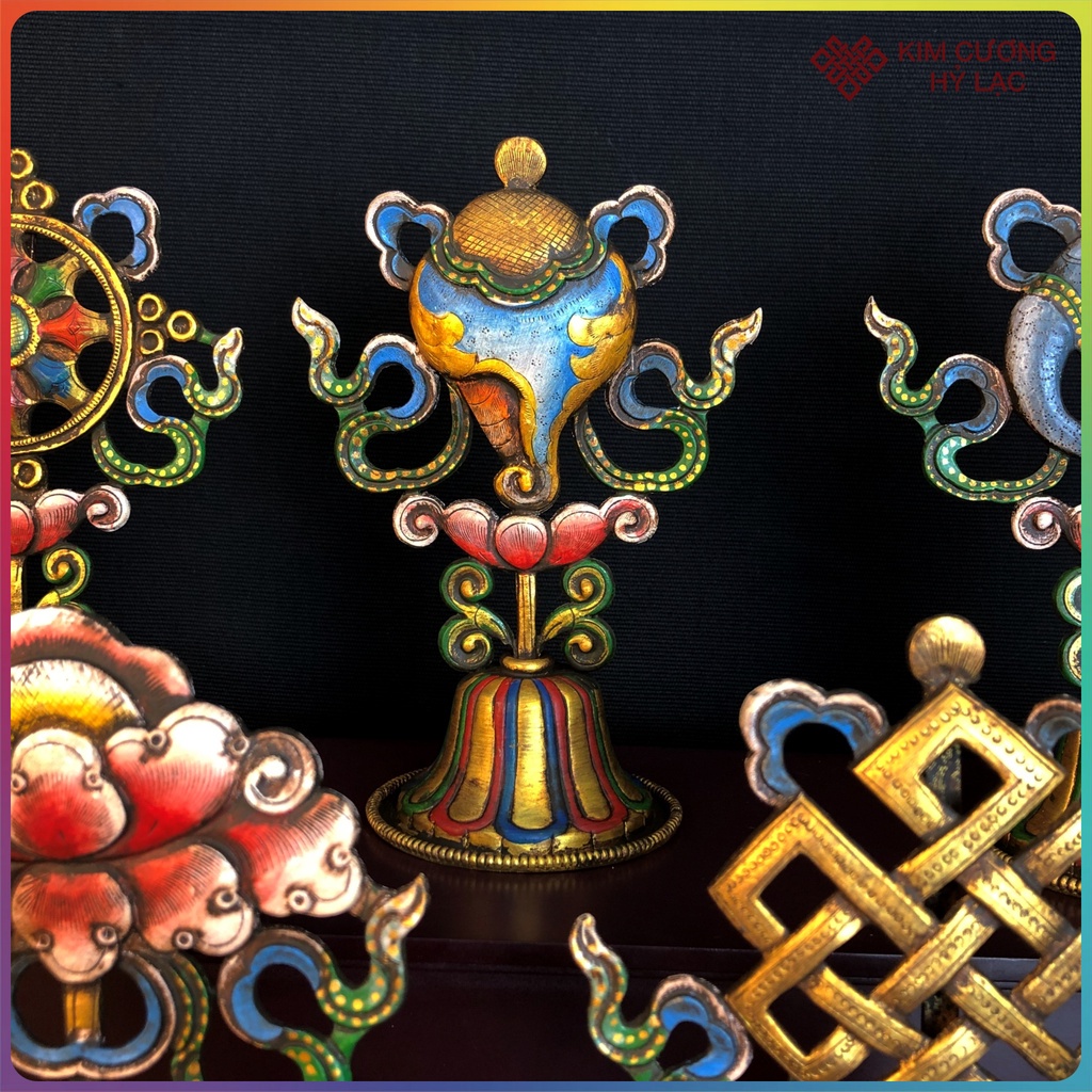 Tám Biểu Tượng Cát Tường Mật Tông [Kim Cương Hỷ Lạc] Vẽ Màu