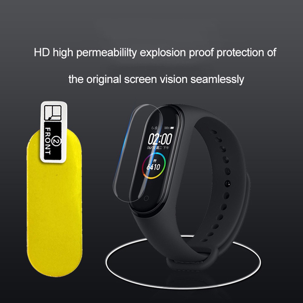 Set 3 Miếng Dán Tpu Chống Trầy Bảo Vệ Màn Hình Hd Cho Xiaomi Mi Band 4 V19