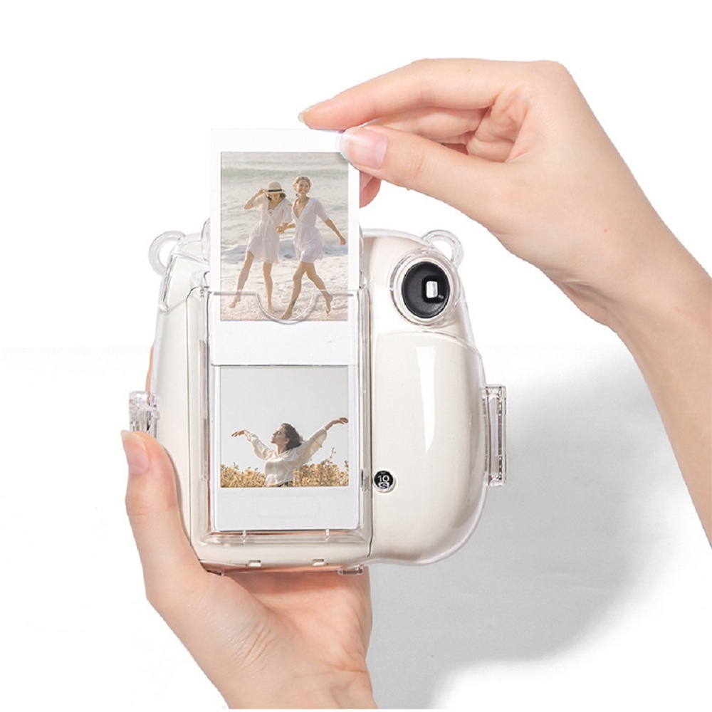 Lammcou Túi đựng ảnh PC instax mini 7 Hộp đựng trong suốt tương thích với Máy ảnh tức thì Fujifilm Instax Mini 7