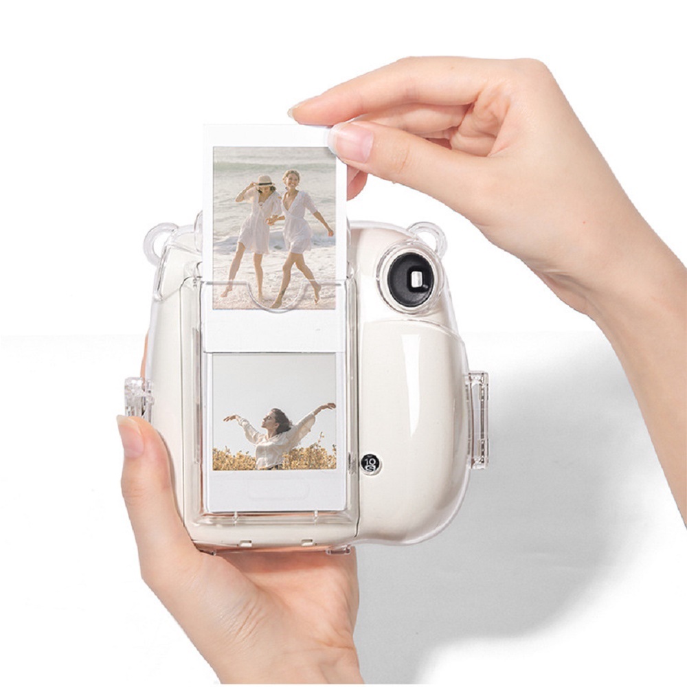 Lammcou Túi đựng ảnh PC instax mini 7 Hộp đựng trong suốt tương thích với Máy ảnh tức thì Fujifilm Instax Mini 7 (Không bao gồm máy ảnh)