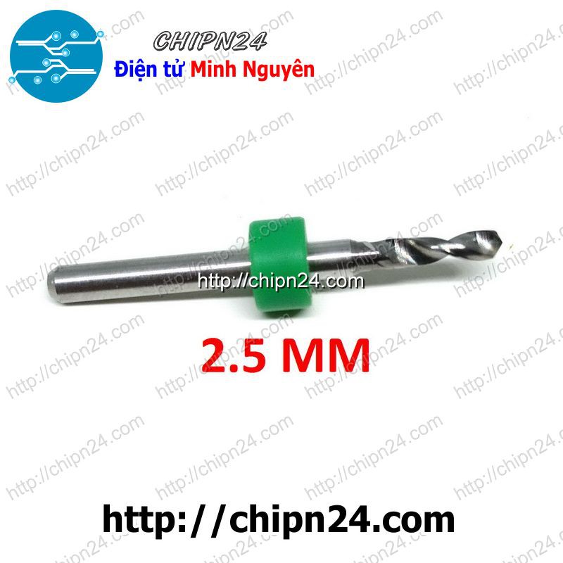 [1 CÂY] Mũi khoan mạch in CNC 2.5mm (Mạch điện tử, PCB)