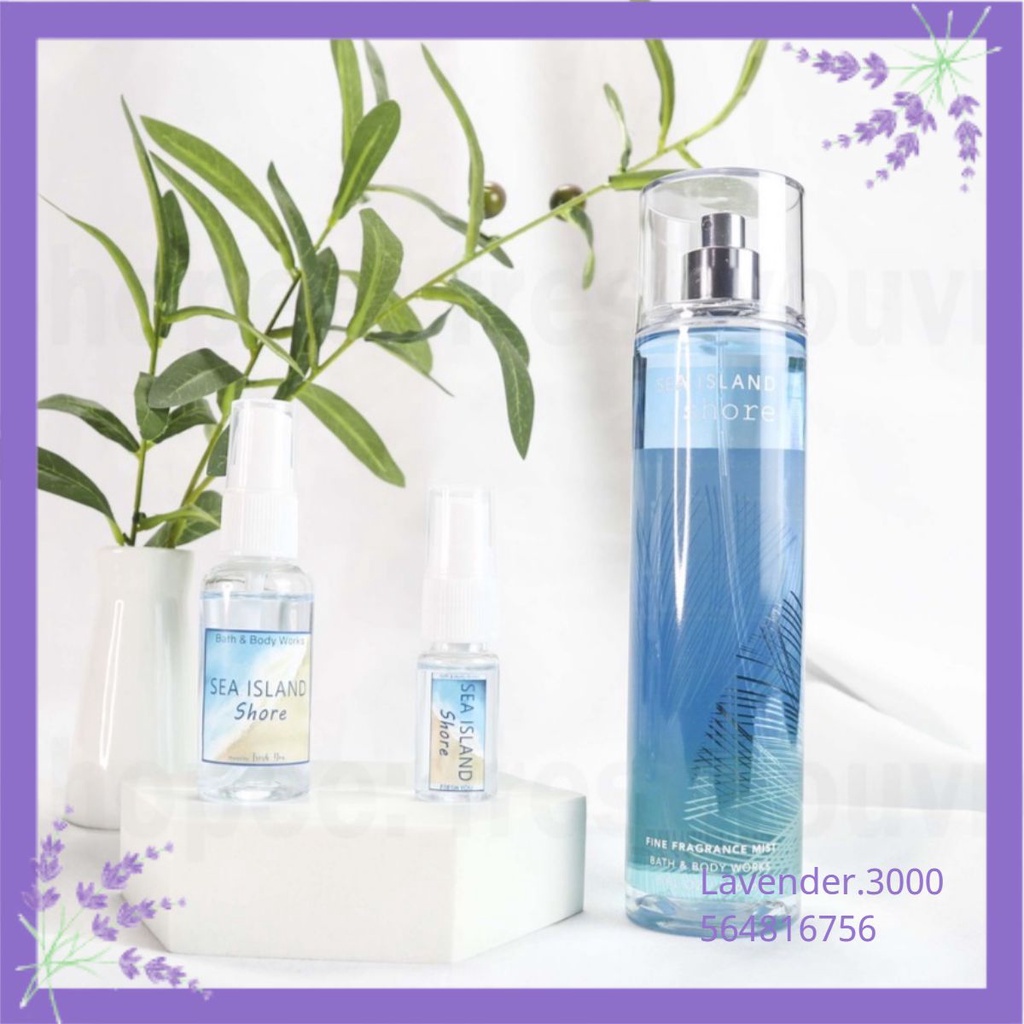 Sea Island Shore - Xịt thơm Body Mist Bath & Body Works Sea Island Cotton - Mát Chiết 10/30/50ml