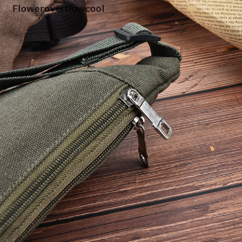 1 Túi Đeo Hông Vải Bố Sức Chứa Lớn Có Khóa Kéo Dùng Khi Chạy Bộ / Cắm Trại / Leo Núi