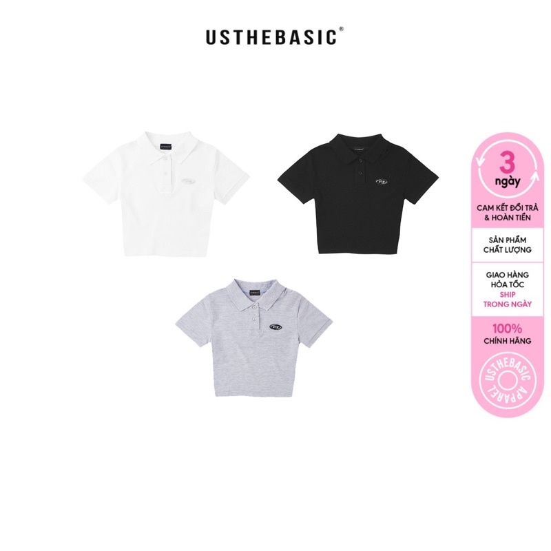 [Mã LT50 giảm 50k đơn 250k] Usthebasic - Áo croptop cổ polo UTB Basic Polo Croptop V.2