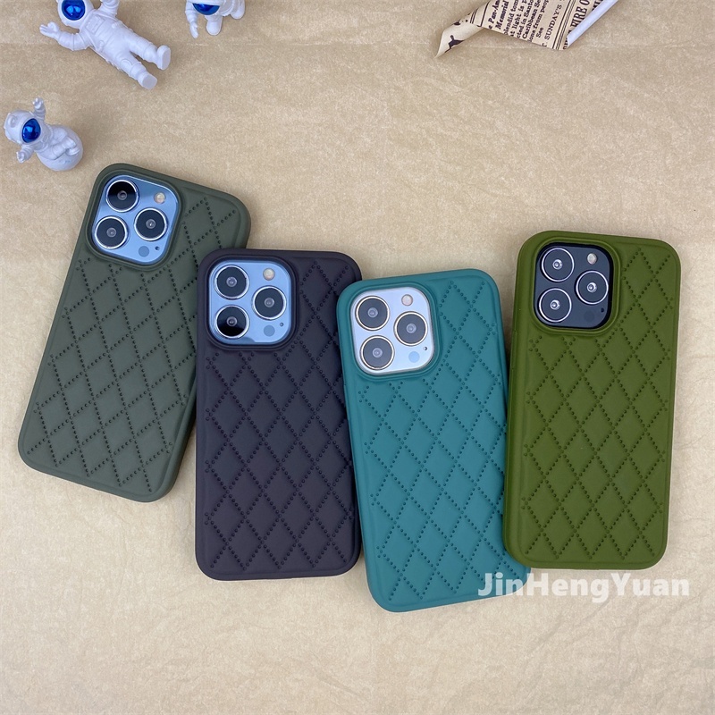 Ốp Điện Thoại Silicon Mềm Chống Sốc Họa Tiết Kim Màu Xanh Lá Cho IPhone 13 12 11 Pro X XS MAX XR
