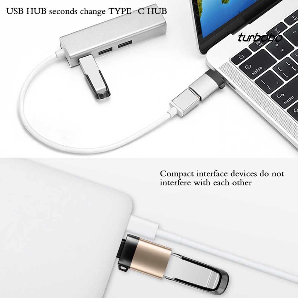 SJPJ_USB 3.0 Female to Type-C Male High Speed OTG Adapter Converter for PC Phone