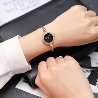 Đồng hồ nữ mặt tròn dây kim loại sang trọng