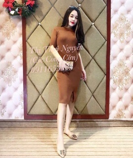 Váy len tăm body
