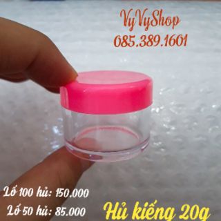 Combo 100 hủ kiếng 20g nắp đen