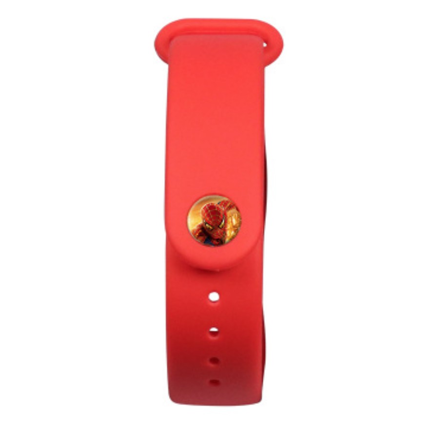 Dây đeo Xiaomi Mi Band 4 (Màu đỏ+ nút thay Spiderman)+ 1 Miếng dán màn hình