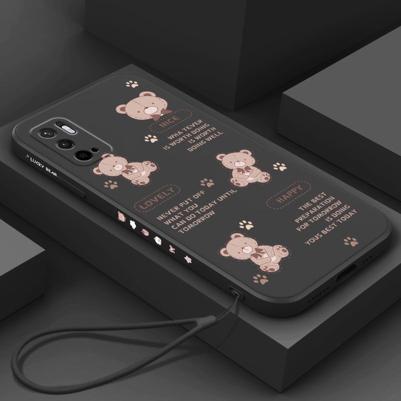 Ốp Điện Thoại Họa Tiết Gấu Cho Redmi 10 Prime + Redmi 10 2022 Xiaomi POCO F3 Xiaomi POCO F3 GT Redmi note 11tpro Redmi 7