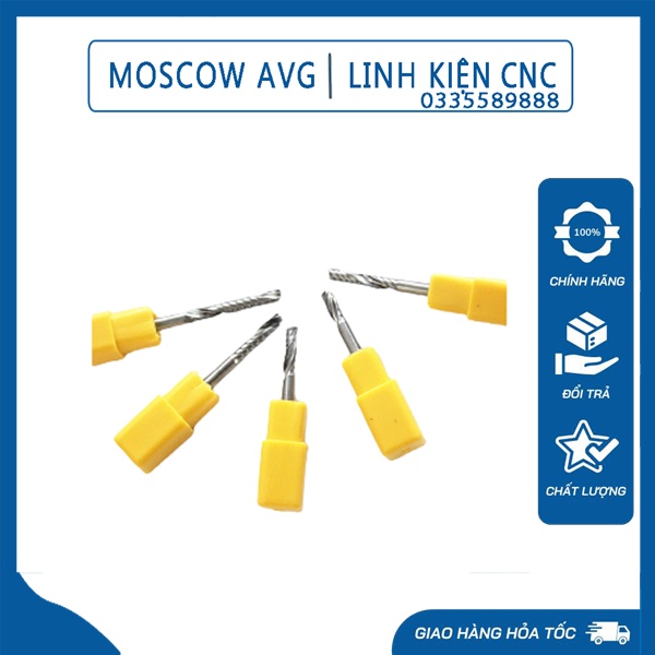 Mũi Cắt Quảng Cáo Cắt Mica Mdf Fomex Foam, Mũi Cắt Xoắn 1 Me Cốt 3.175mm Lưỡi 3.175mm Độ Dài Lưỡi 12 17 22 32