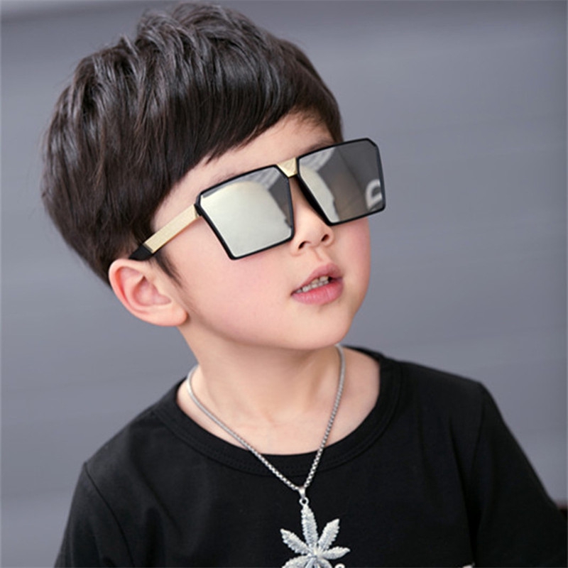 Oversize Square Kids Sunglasses Girls Baby Boys Festival Punk Goggle Sunglasses Uv400 Glasses Children