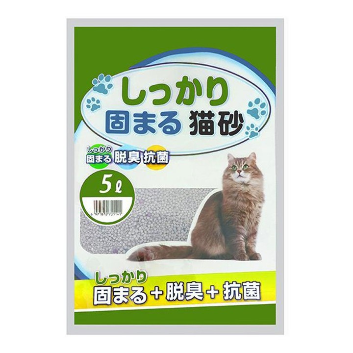 Cát vệ sinh cho mèo Nhật Bản 5L hương cà phê, hoa hồng, phấn trẻ em
