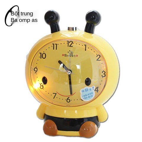 Creative Student Bee Alarm Clock Đồng hồ dành cho trẻ em Nói báo lại Chuông đôi to đầu giường Quét thức im lặng tro