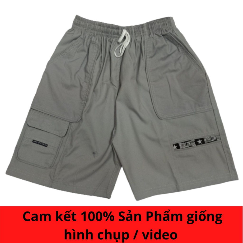Quần Short Nam Túi Hộp Kaki Lưng Thun Co Giãn Cao Cấp