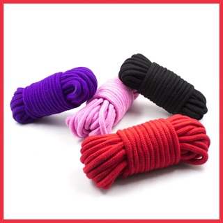 Dây cotton cuộn 10m đen đỏ hồng tím
