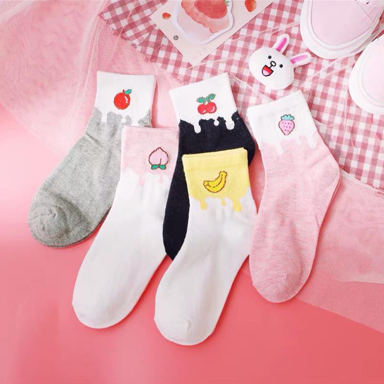 Tất nữ cao cổ in hình Blink mặt người cute TN01 (1 đôi)
