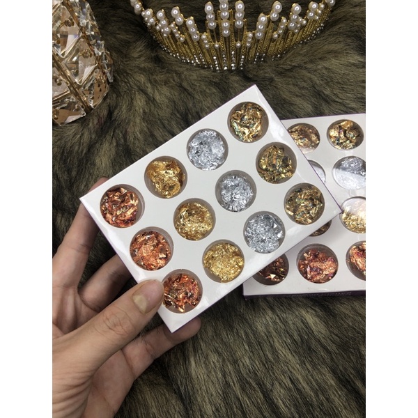 set giấy bạc ẩn gel trang trí móng