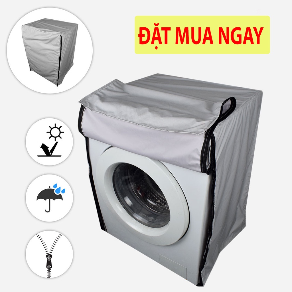 Vỏ Bọc Máy Giặt, Áo Trùm Máy Giặt Cửa Ngang Cửa Trước Chống Thấm Nước Chống Nắng Vải Dù Bền Cao Cấp Nhiều Size