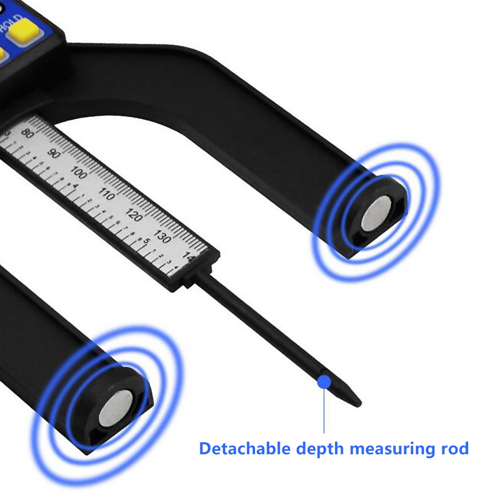 Thước Đo Độ Sâu Kỹ Thuật Số Mini Có Nam Châm Cho Bàn Cưa Gỗ