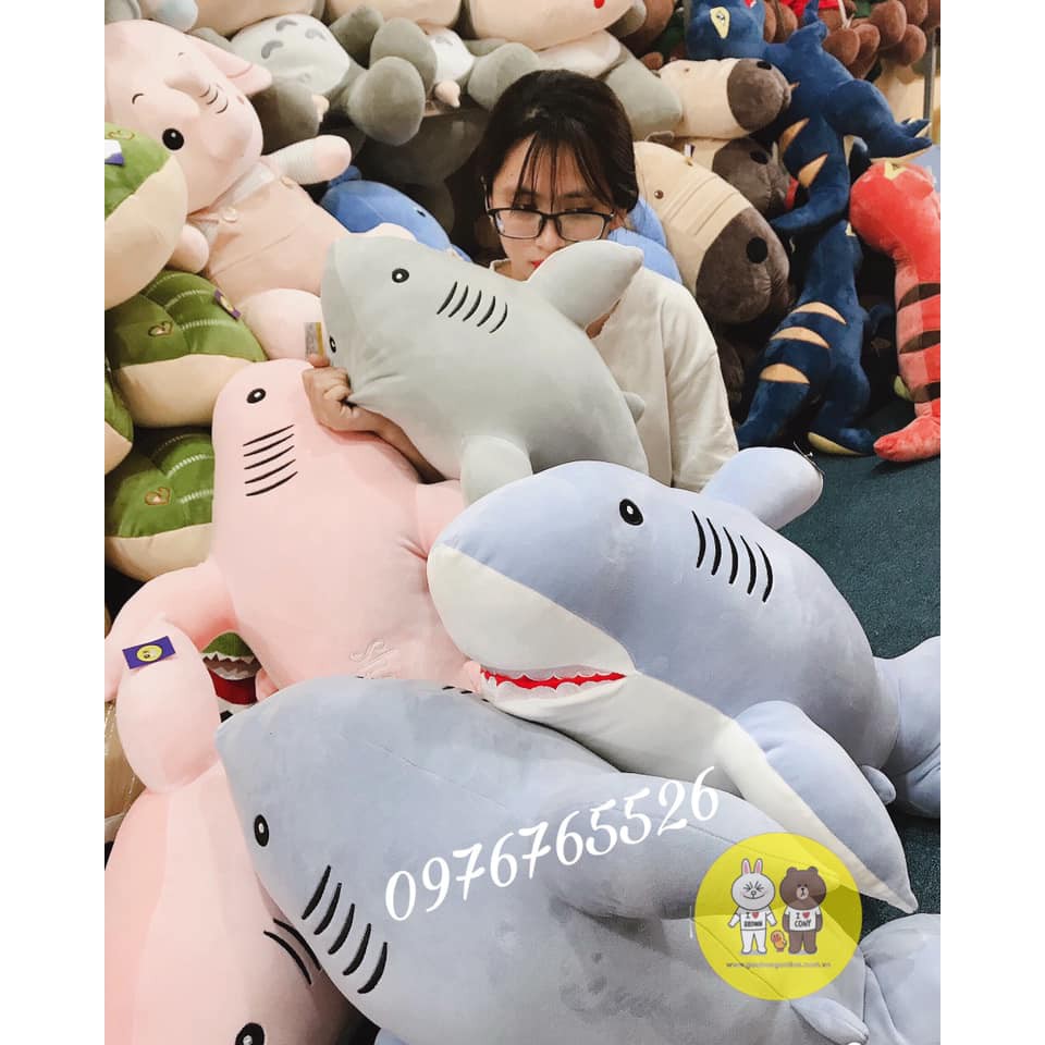 Gấu bông cá mập shark kích thước từ 50cm-1m