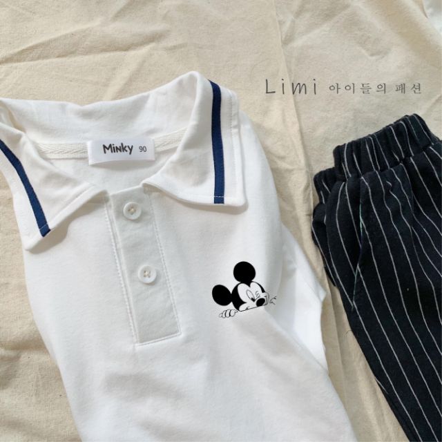 Set công tử cho bé trai họa tiết micky siêu đẹp, bộ thun cotton mềm cho bé