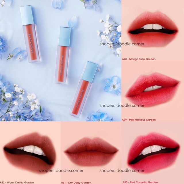 [A28-A32] Son kem lì Black Rouge Air Fit Velvet Tint Ver6 vỏ xanh (Có Sẵn)