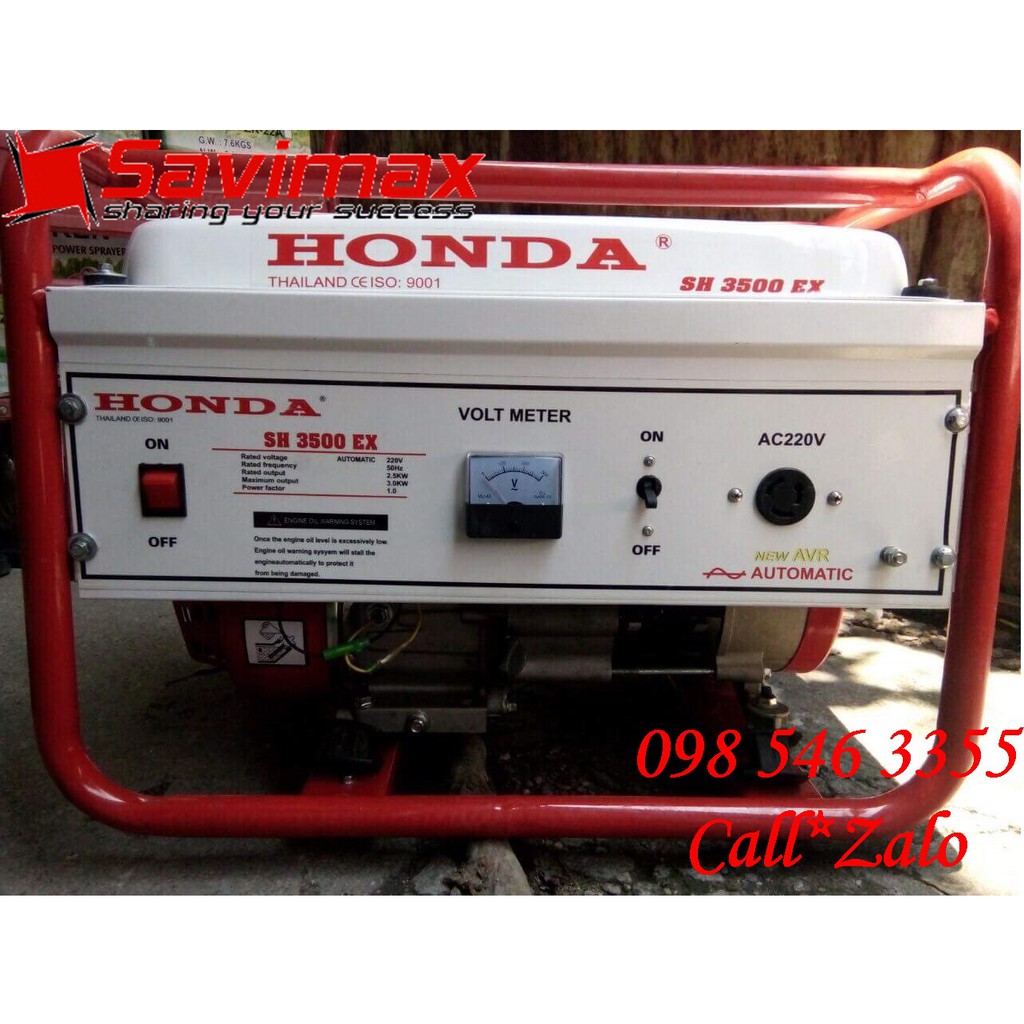 Máy phát điện Honda Thái lan SH 3500EX  chính hãng (logo dập nổi), đề nổ