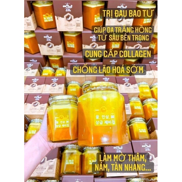 ( CẶP 500ML+200ML ) HÀNG CHÍNH HÃNG Sâm Nghệ Mật Ong Mamachue Hàn Quốc - CO153