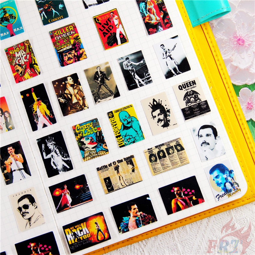 ★★★ Miếng Dán Trang Trí Mini In Hình Nhóm Nhạc Rock Q-2 ★★★ Bộ 50 Sticker Dán Trang Trí Album Thời Trang