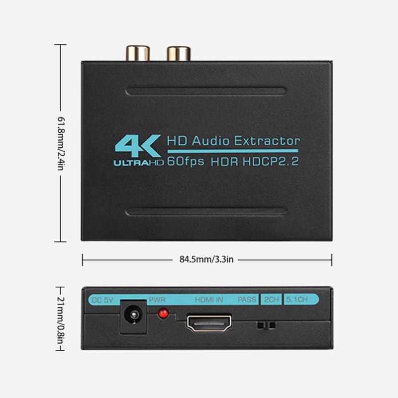 Bộ Chia Cổng 2.0 4K 60HZ / 3840x2160p SPDIF C 5.1CH Chất Lượng Cao