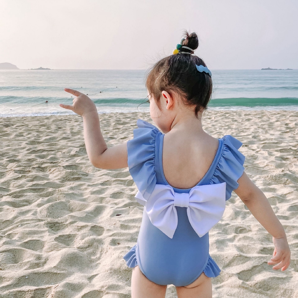 Đồ Bơi Trẻ Em   Mảnh Hở Lưng & Lưng Cột Nơ