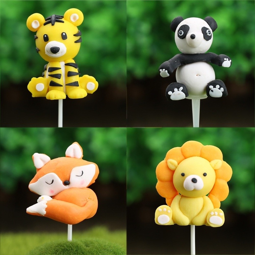 Phụ Kiện Trang Trí Bánh Sinh Nhật Chủ Đề Động Vật Hoang Dã